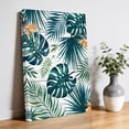 View of Canvas Wall Art Palm Leaves Canvas Art Print Summer White Wood Grain ...