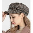 thumbnail image 2 of CoCopeaunts Classic Newsboy Hats for Women Plaid Octagonal Hat Tweed Bakerboy Hat Fiddler Cap Beret Cap Winter Warm, 2 of 2