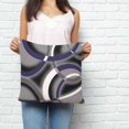 thumbnail image 2 of Blue Geometric Pillow Covers 26x26 Inch Decorative Throw Pillow Cover, Grey Vintage Neutral Abstract Striped Art Sofa Pillowcases Accent Cushion Case Home Decor Bedroom Living Room, 2 of 6