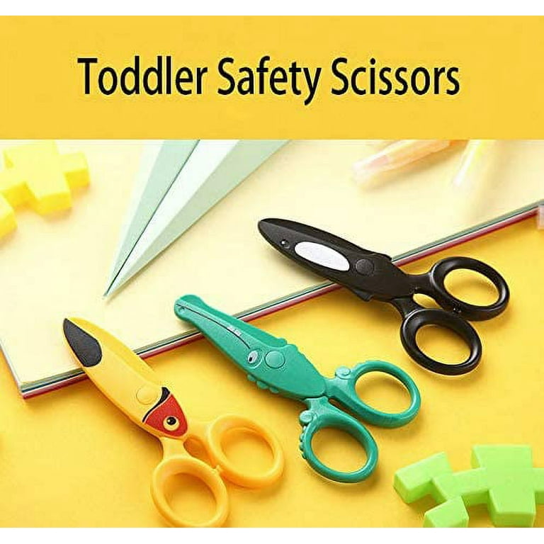 3 Pieces Cute Animal Toddler Safety Scissors, Kids Preschool Training  Scissors Child Plastic Art Craft Scissors for Paper-Cut (Dolphin, Crocodile  and Toucan Bird) 
