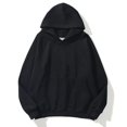 thumbnail image 1 of Sudadera con capucha con estampado de hojaldre personalizada, cuello simulado, gran tamaño, poliéster liso personalizado, sudadera en blanco de peso pesado, sudaderas con capucha unisex, 1 of 4