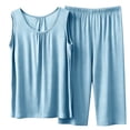 thumbnail image 5 of Yievot Sleeveless Pajamas Sets for Women Summer Casual Sleepwear Soft Pj Capris 2 Piece Lounge Sets Loungewear, 5 of 6