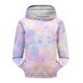 thumbnail image 6 of YunPes Girls Sweatshirt Winter Tie Dye Retro Print Sweatshirt Long Sleeve Comfortable Cute Sweatshirt Boys Clothes Size 12-14 Youth, 6 of 7