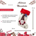 thumbnail image 2 of Bota de Dulces Navideña NaviColors Figura de Gnomo Blanca 45cm alto x 10cm ancho x 428cm largo, 2 of 3
