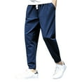thumbnail image 2 of Njoeus Pants For Mans Plus Pants Men's Summer New Style And Fashionable Pure Cotton And Linen Trousers Mens Sweatpants On Clearance, 2 of 6