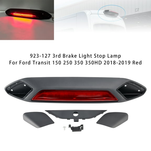Red 3rd Brake Light Stop Lamp for 2018-2019 Ford Transit 150/250/350/350HD