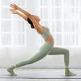 thumbnail image 7 of YOMYM 4 Pairs Non Slip Pilates Socks with Grips for Women, Crew Grip Socks for Yoga, Barre, Hospital, Barefoot Workout, 7 of 7
