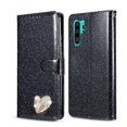 thumbnail image 1 of (Black)For Huawei P30 Pro Glitter Powder Love Leather Phone Case, 1 of 5