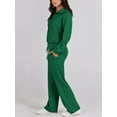 thumbnail image 4 of Franhais Women 2 Pcs Fall Sets Tracksuits Solid Color Sweatshirt and Drawstring Sweatpants for Activewear Workout Outfits Set, 4 of 9