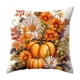 thumbnail image 2 of Fundas de almohada decorativas de Acción de Gracias de 17,7 x 17,7 pulgadas con diseño de calabaza otoñal, con tela suave y cremallera oculta para decoración del hogar, funda de almohada de algodón., 2 of 7