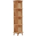 thumbnail image 4 of Miumaeov 4-Tier Book Cabinet Wood Rotating Bookshelf Stand Storage Rack Shelf Smooth, 4 of 9