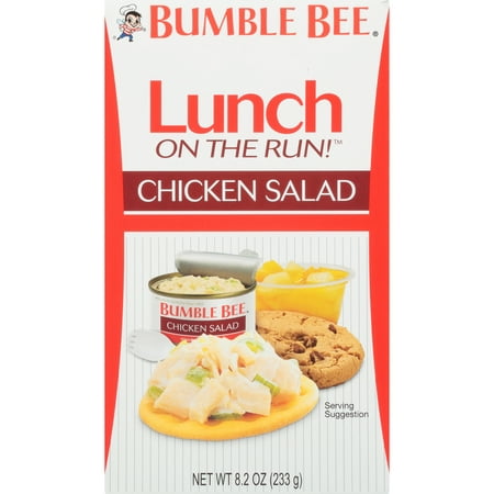 (3 Pack) Bumble Bee Lunch on the Run! Chicken Salad with Crackers, Good Source of Protein, 8.1oz