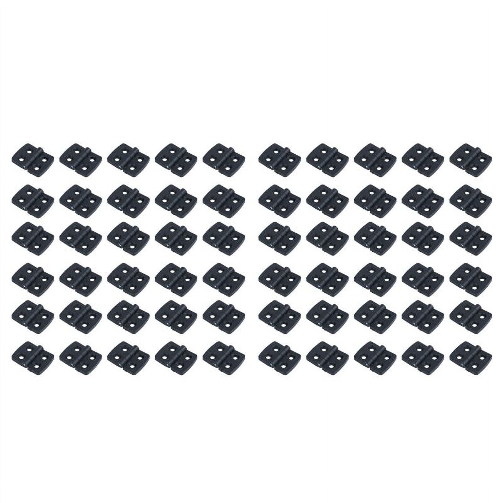 10 Bisagras De Plástico Reforzado Negro - 40x30 Mm, Para Puertas Ligeras O Muebles