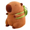 thumbnail image 3 of Lindo juguete de peluche de capibara, capibara esponjoso kawaii con bolsa de tortuga, gorro de fresa, animales de peluche, regalo para niños, decoración del hogar, 3 of 5