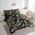 thumbnail image 3 of Manfei Cute Butterfly 7-Piece Twin Bedding Sets,Country Flower Bedding Comforter Set,Beige Black Sheet Sets For Girl Teens,Breathable Home Decor Reversible, 3 of 8