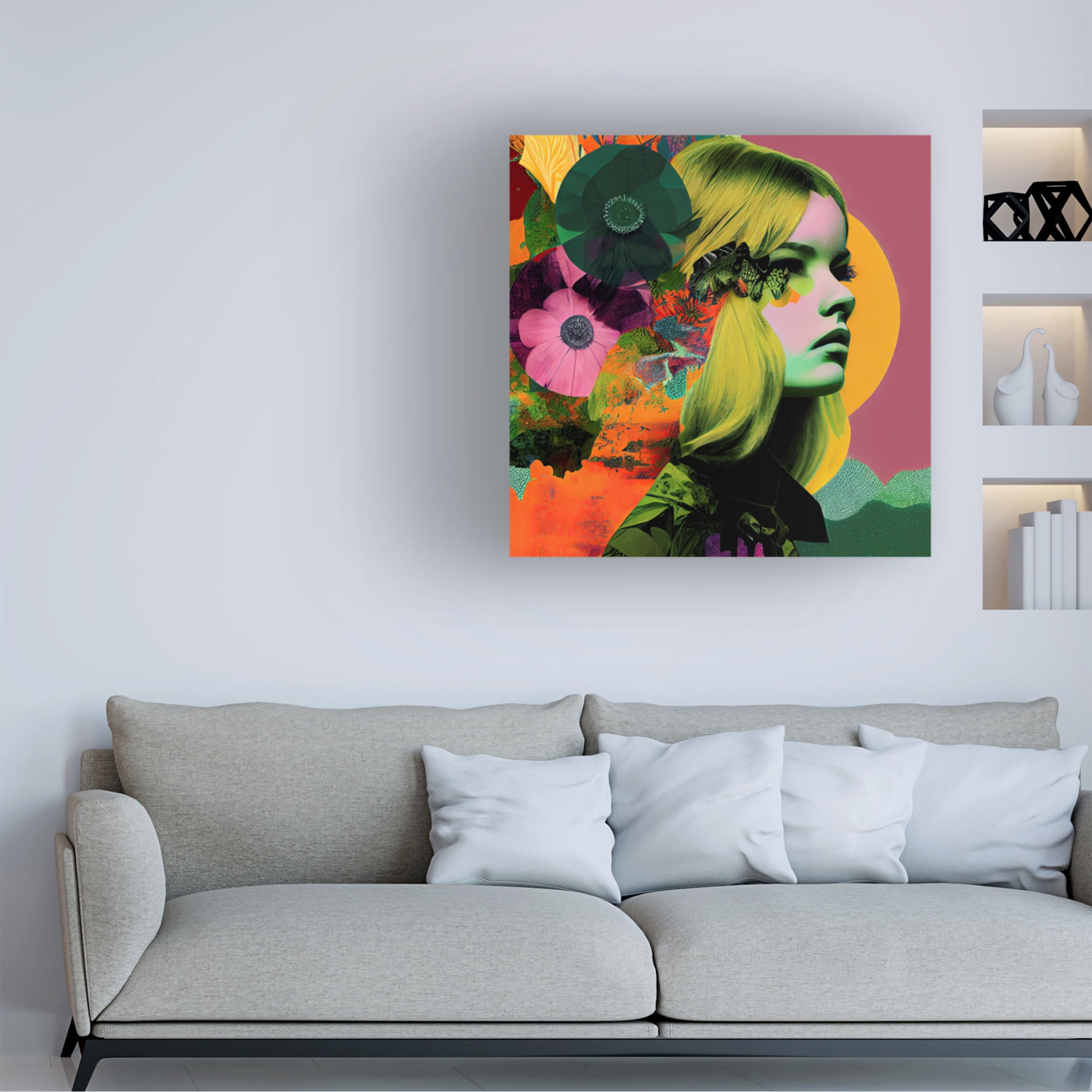 Canvas Wall Art - Sasha 'Fourth Escape' Wall Art for Living Room, Bedroom, or Office Décor by Trademark Fine Art - 14 x 14 Inches