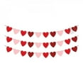 thumbnail image 4 of 3pcs Heart Garland for Valentines Day Decorations Red Pink Banner for Fireplace Anniversary Wedding Engagement Party Home Decor, 4 of 6