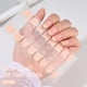 thumbnail image 3 of Parche de uñas de Gel semicurado francés blanco, pegatinas de uñas de Gel de cubierta completa, calcomanías adhesivas para lámpara UV, Parche de manicura, 16 puntas, #7, 3 of 7