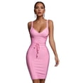 thumbnail image 1 of Vestido Bella Barnett con corsé tipo vendaje, mini bodycon, rosa, 1 of 5