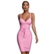 thumbnail image 1 of Vestido Bella Barnett con corsé tipo vendaje, mini bodycon, rosa, 1 of 5