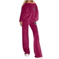 thumbnail image 4 of Cadancy Women Lounge Set Long Sleeve Velvet Soft Off Shoulder Tops Wide Leg High Waisted Pants Comfy Winter Loungewear 2 Piece Outfits Trendy Sweatsuits 2025, 4 of 9