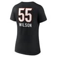 thumbnail image 3 of Women's Logan Wilson Black Cincinnati Bengals Team Wordmark Player Name & Number V-Neck T-Shirt, 3 of 3