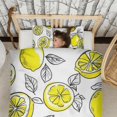thumbnail image 3 of Lemon Duvet Cover and Pillowcase Set for Single Bedding, Bedroom Accessories for Kids Teens, 3 of 5