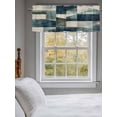 thumbnail image 3 of Turquoise Green Geometric Curtain Valances for Windows, Vintage Modern Abstract Art Kitchen Valance Window Treatment, Light Filtering Block Curtains for Bathroom/Bedroom/Living Room 54'' x 18'', 3 of 9