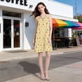 thumbnail image 5 of FORMRS Summer Dress for Women Loose U Neck Sleeveless Midi Beach Sundresses with Pockets, Cute Bee Pattern, 5 of 8