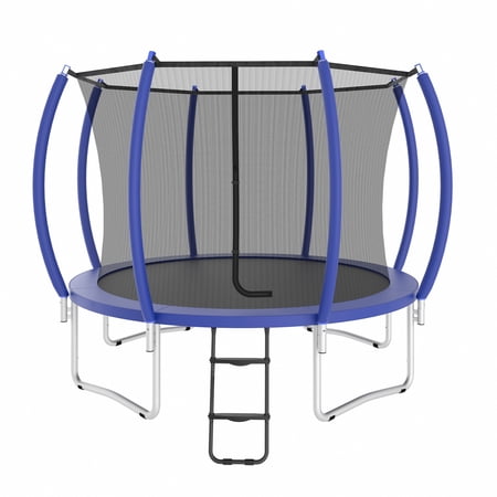 LiviNest 10FT Kids Backyard Trampoline: 360° Inner Safety Net - Thick Galvanized Steel Frame for Years of Outdoor Fun & Active Play