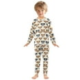 thumbnail image 3 of joogoo Animal Doodle Dog Pajamas Set Long Sleeve Soft Cotton Sleepwear 2 Piece 18M, 3 of 7