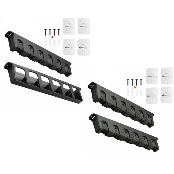 2 Pack Fishing Rod Rack Horizontal And Vertical Garage Wall Mount Holder