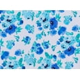 thumbnail image 2 of Zelouf St Poplin Print  , Sewing, DIY, Crafts Fabric by the Yard, 144 Wht/turq, 5 Yard, 2 of 2