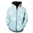 thumbnail image 1 of Sudadera con capucha y cremallera para hombre, diseño de copos de nieve de invierno, estilo hip hop, Harajuku, con estampado 3D, genial, con capucha, para primavera, 1 of 6