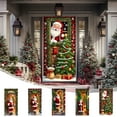 thumbnail image 7 of KeirineCC Christmas Door Cover - Santa Claus Hanging Banner Backdrop 71 x 35 Inch - Photography Background for Christmas Party Home Decor Front Door (Banner, Not a Real Wreath),#B, 7 of 7