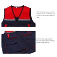 thumbnail image 4 of Working Safety Vest, Fluent Zipper Zipper Front Reflective Vest Comfortable 4 Pockets Hemming Design  for Night Running for Men Purplish Blue with Red,Black with Yellow, 4 of 7