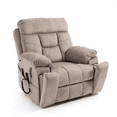 thumbnail image 3 of JUUXO Oversized Lift Recliner Chair Lay Flat 71" Length, 26-inch Extra Wide Seat Big Man Recliner, Large Power Lift Chair with Heated Massage & Hidden Cup Holder, 400 lbs, 3 of 10