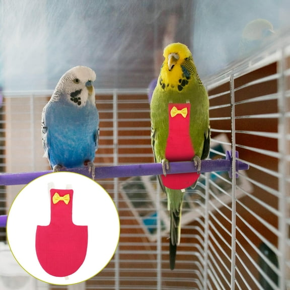 Baluue Small Parakeet Diaper Parrot Nappy Washable Rosy Cotton Cloth 1 Set