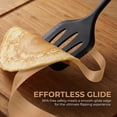thumbnail image 4 of 2Pack Food-Grade Silicone Spatula Set, High Heat Resistant with Raised-Side Design, BPA Free Kitchen Spatula, Solid & Slotted Turner for Non-Stick Pans, Sauteing, and Flipping (BLACK), 4 of 5
