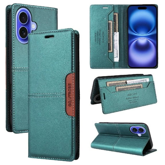 Case for FLOODKING iPhone 16 Plus RFID Blocking Wallet Flip Cover Shockproof