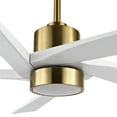 thumbnail image 4 of WINGBO  64 Inch DC Ceiling Fan with Lights and Remote Control, 5 Reversible Carved Wood Blades - N/A White and Gold, 4 of 5