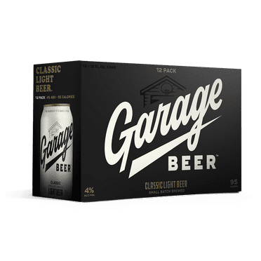 Garage Beer Classic Light Beer, 12 fl oz, 12 Pack Cans