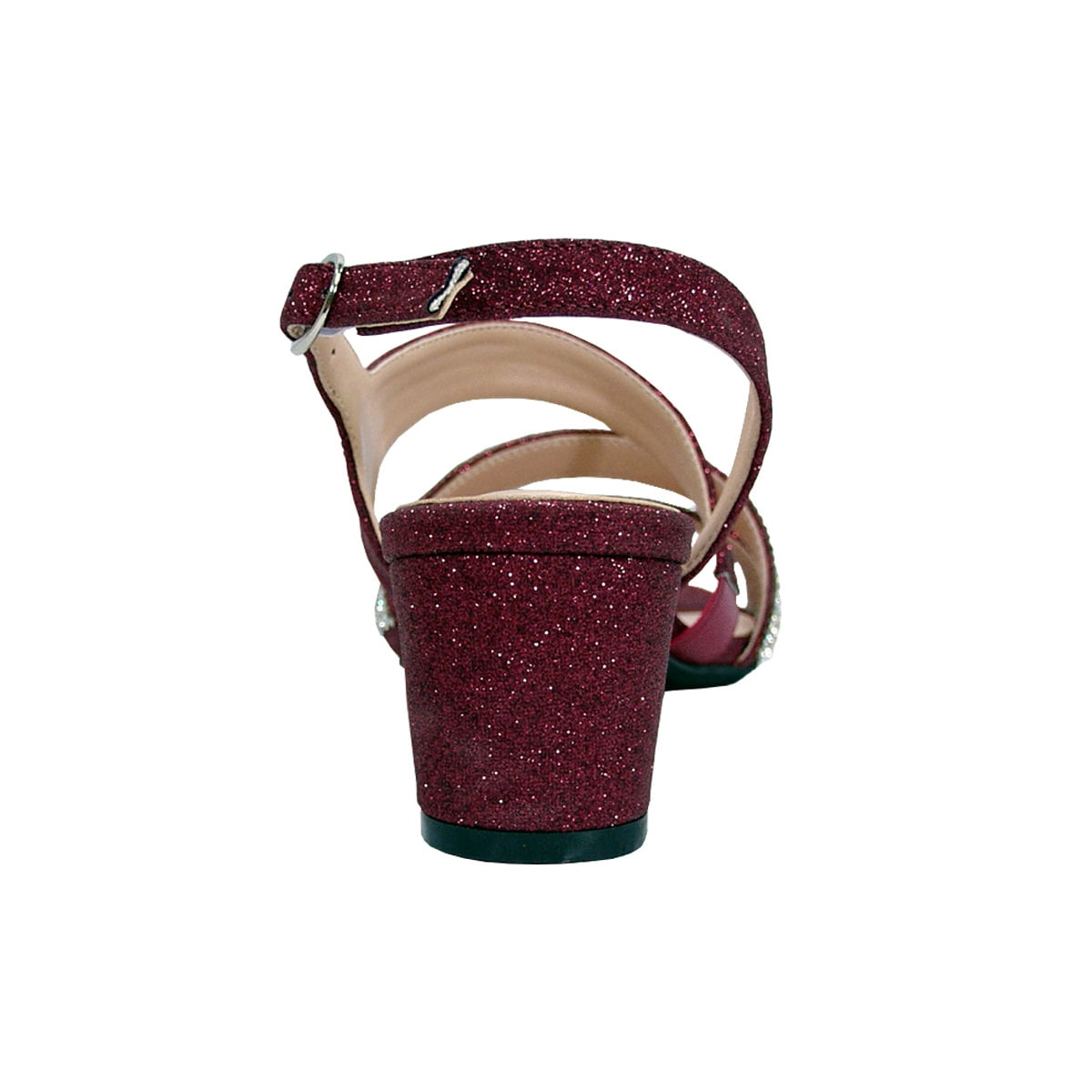 FLORAL Dorothy Women Extra Wide Width Chic Rhinestone Straps Dressy Party Heeled Sandals