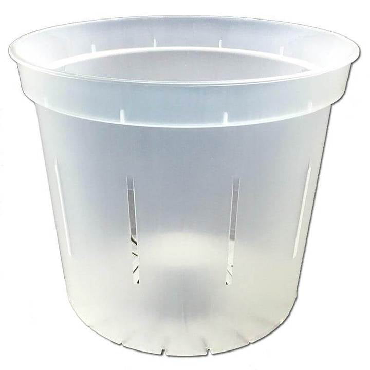 Clear Plastic Teku Pot for Orchids 6 inch Diameter Quantity 4 
