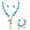 ST0023-Blue Set-, variant on Natural Seashell Choker Necklaces Earrings Jewelry Set for Women Starfish Shell Freshwater Pearl Collar Necklaces for Women Irregular Mother of Pearl Jewelry Set