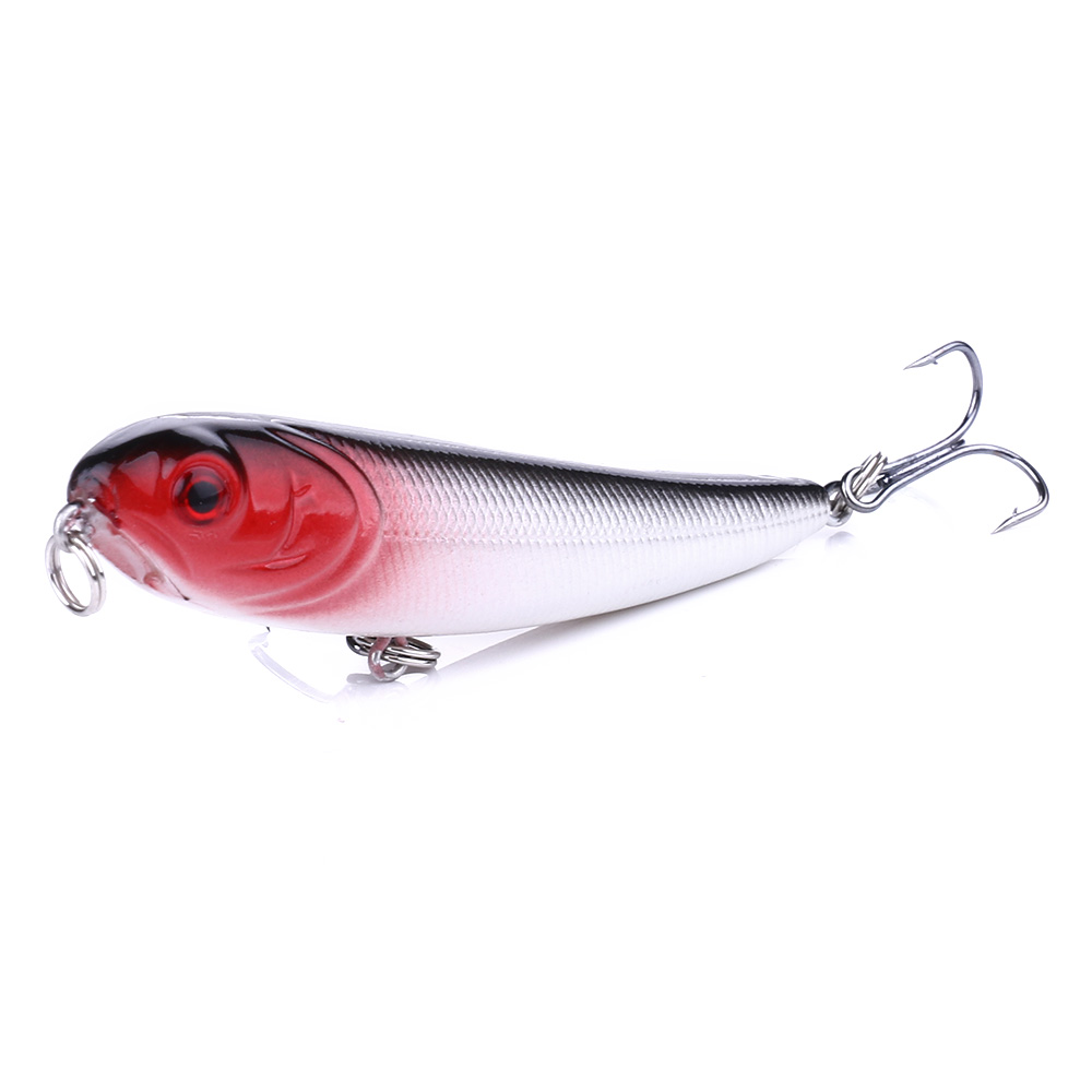 HENGJIA 5PCS Fishing Lures, Pencil Plopper Fishing Lures for Bass Catfish Pike Perch, Topwater Fishing Lures with Floating Minnow Pencil Popper Bass Bait for Freshwater or Saltwater