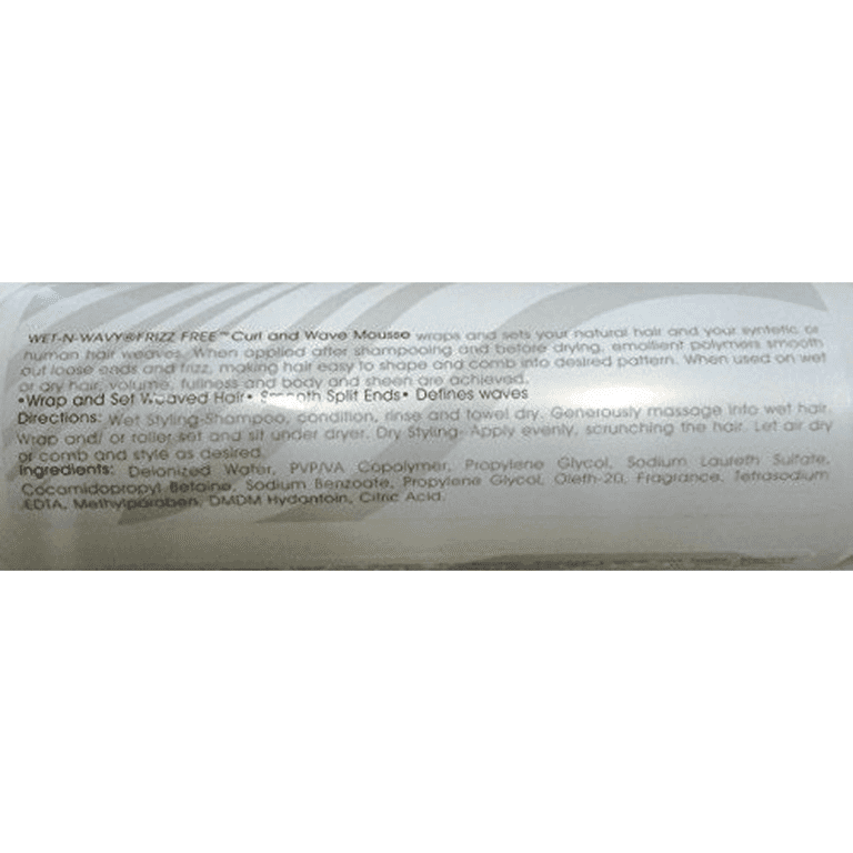 WET N WAVY Frizz Free Curl and Wave Mousse (8oz) WET N WAVY Frizz Free Curl and Wave Mousse (8oz)