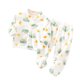 thumbnail image 1 of Gibobby Conjunto para bebé niña Ropa de dormir de dibujos animados de manga larga para niños y niñas pequeñas, pijamas con botones, pantalones, conjunto de 2 uds(Blanco,18-24 Months), 1 of 4