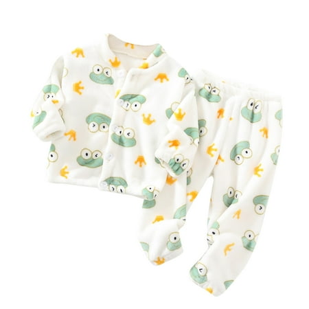 

WZHKSN Toddler Girl Comfortable 2 Piece Outfit Set Tops + Pants Sets White