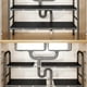thumbnail image 5 of Naiovety Organizador de fregadero retráctil, estante escalonado para armarios de cocina, estante de almacenamiento retráctil ajustable Organizadores de utensilios de cocina Blanco, 5 of 6